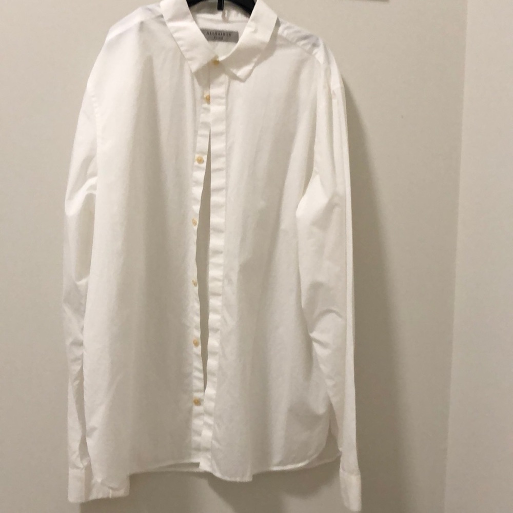 ALLSAINTS white long sleeve shirt